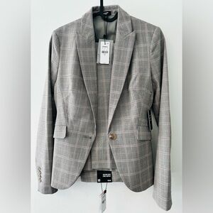 NWT Express Gray Plaid Blazer and pants 
Blazer XS
Pants 6R